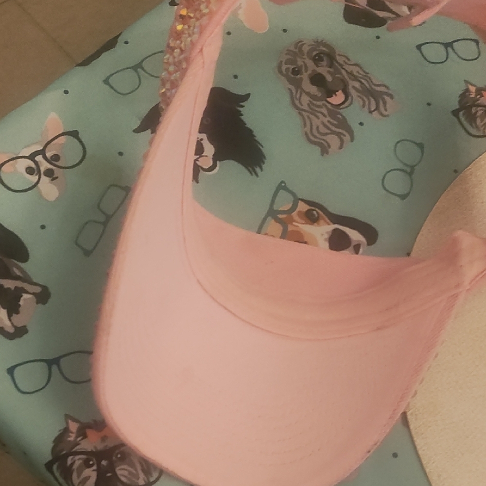 Pink Rhinestone Visor - Picture 3 of 3